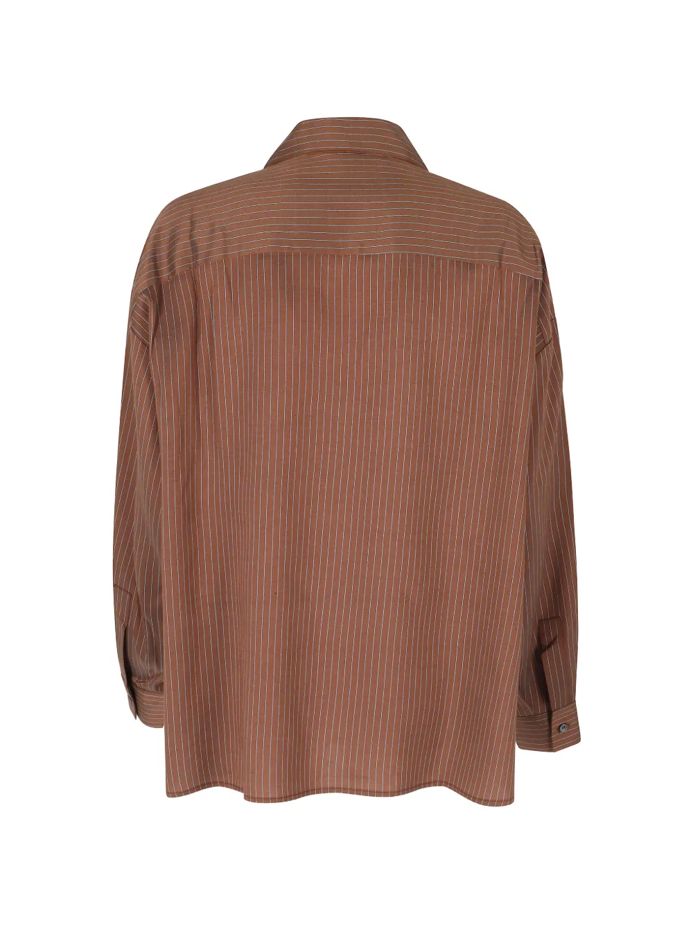 Roberto Collina pinstripe-pattern pussy-bow shirt Bruin