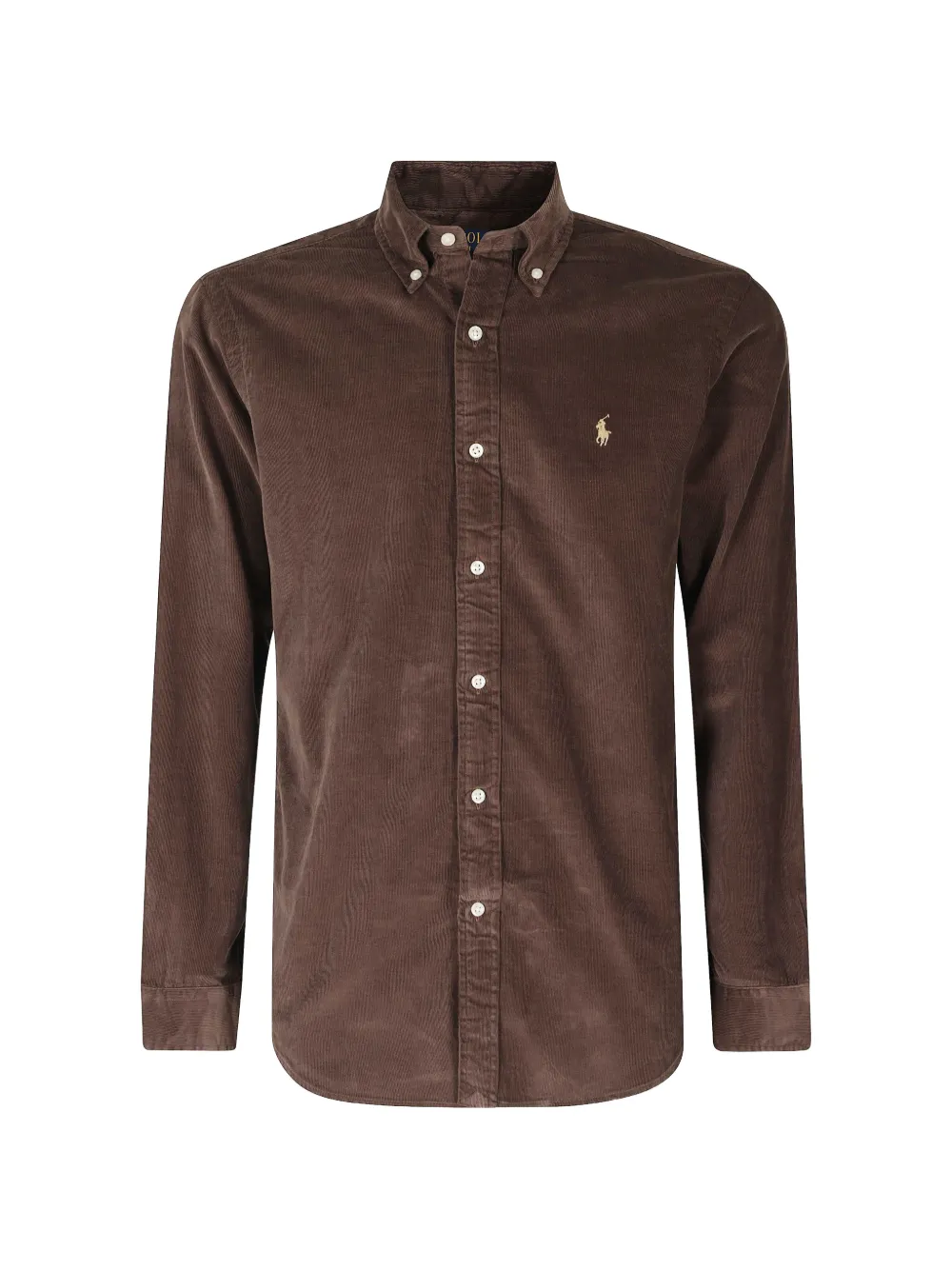Polo Ralph Lauren corduroy embroidered-logo shirt - Braun
