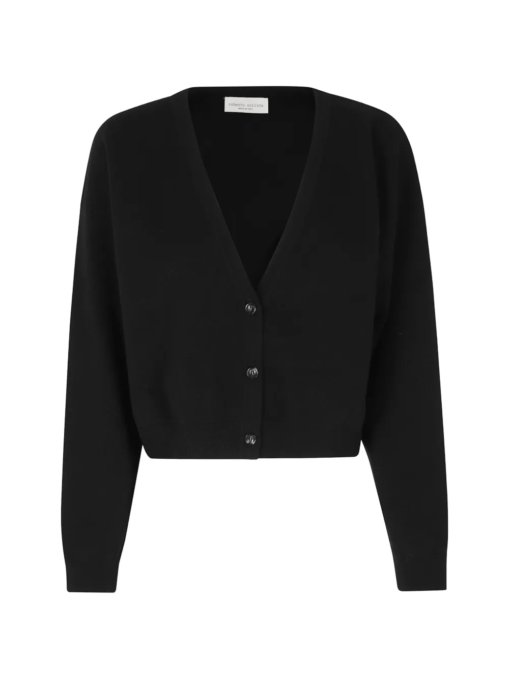 Roberto Collina V-neck cropped cardigan - Black