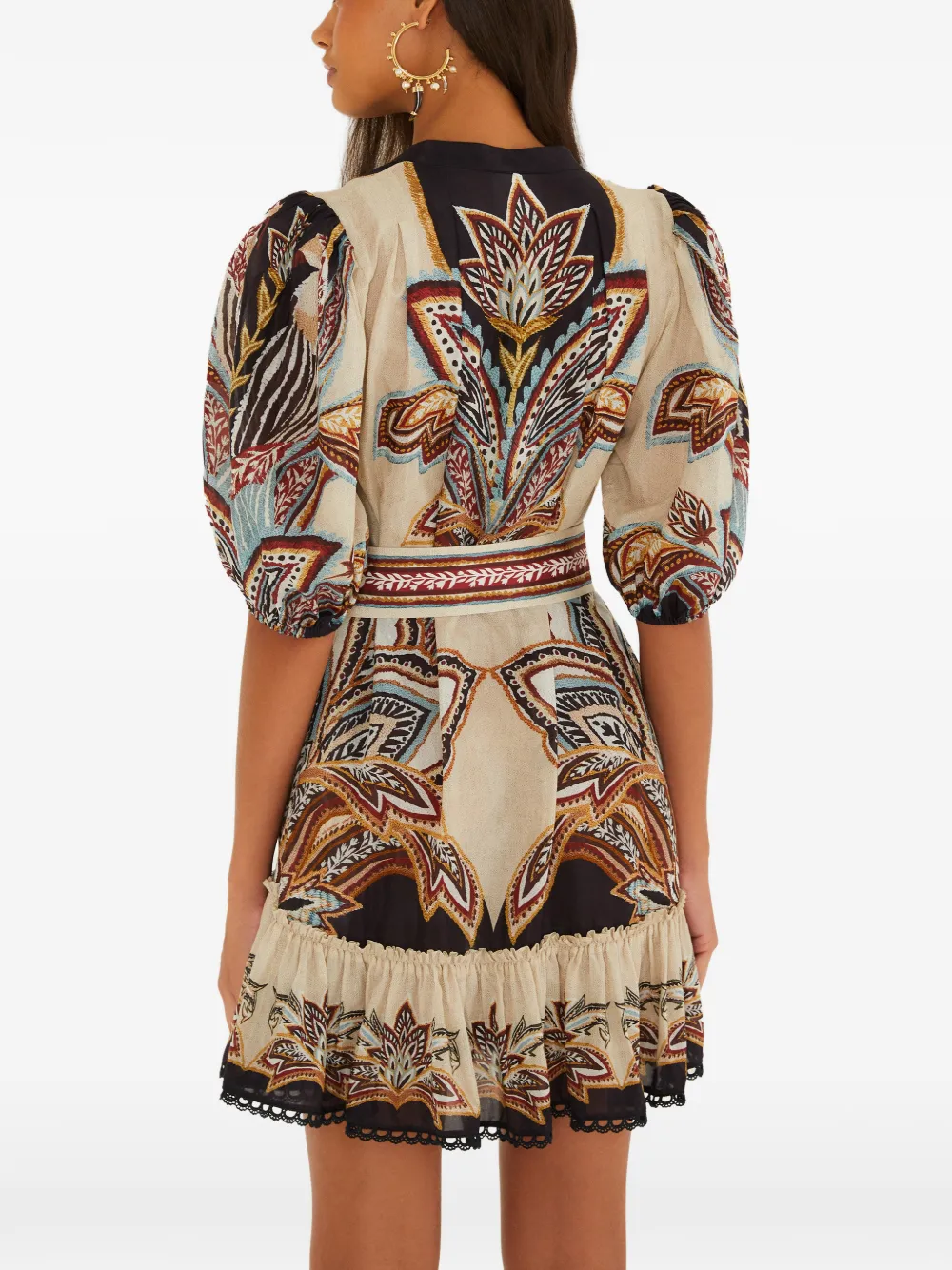 FARM Rio Tapestry Dream mini dress Beige
