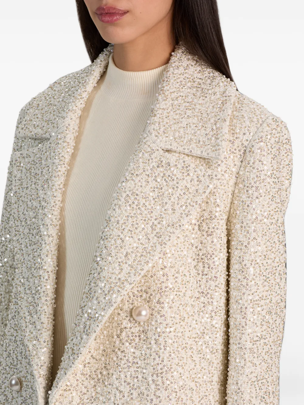 alice + olivia Nicholas double-breasted coat Beige