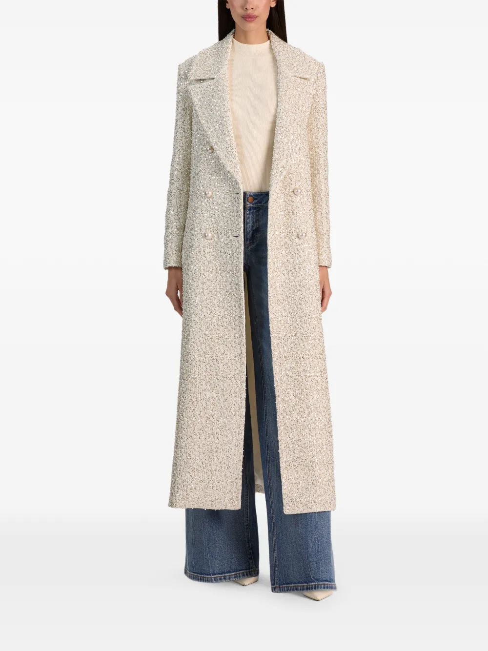 alice + olivia Nicholas double-breasted coat Beige