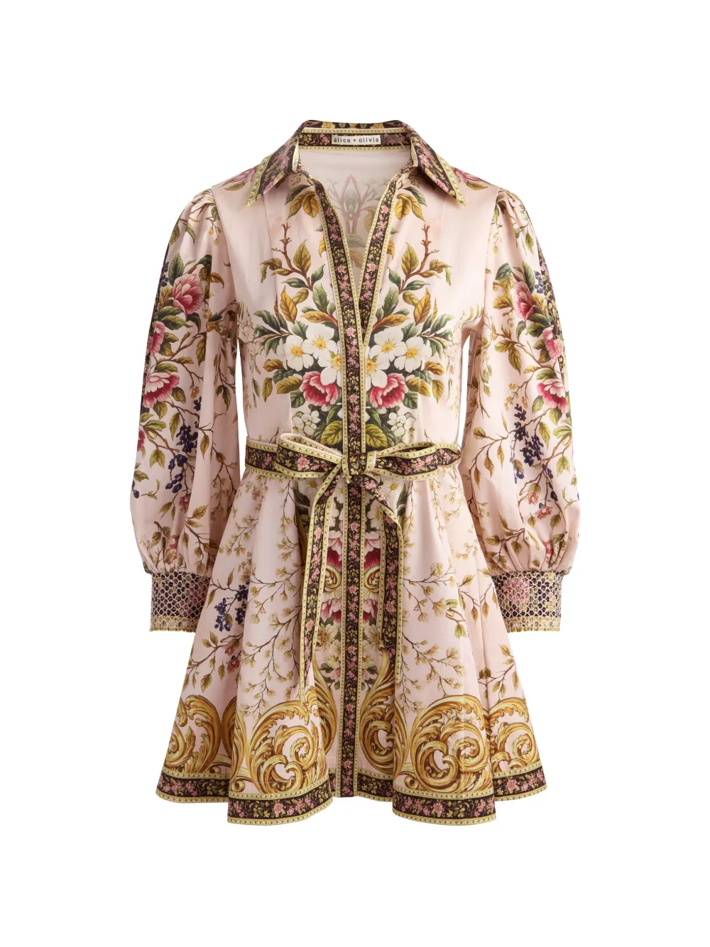 alice + olivia Lucy Kleid mit Blumenprint - Nude