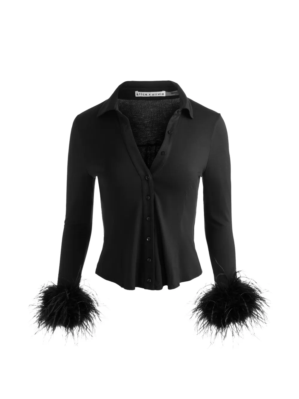 alice + olivia Freya button-up top - Schwarz