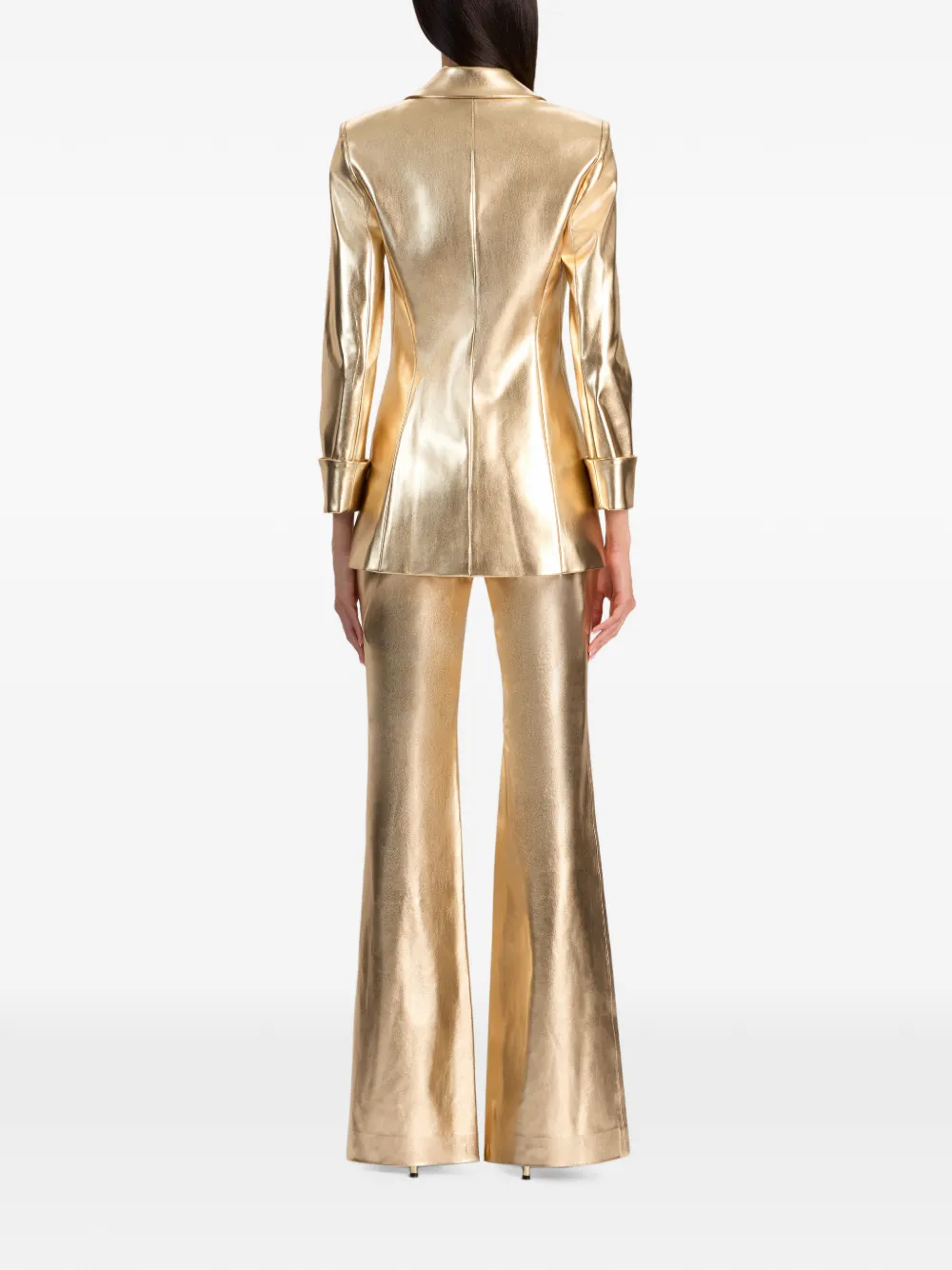 alice + olivia Burns peak-lapels blazer Goud