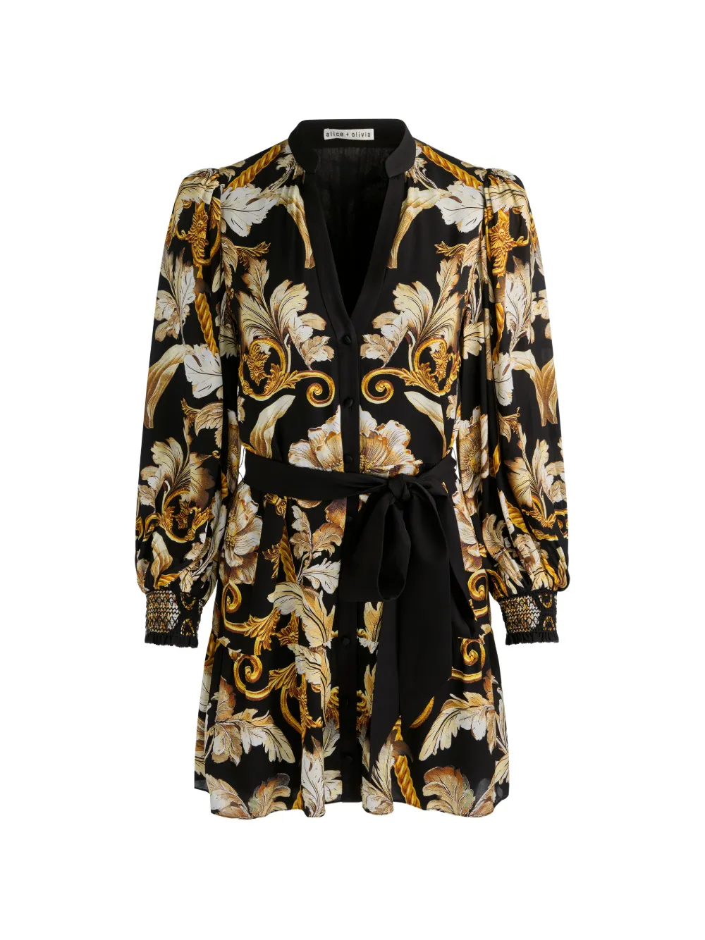 alice + olivia Antonette tiered mini shirt dress - Schwarz