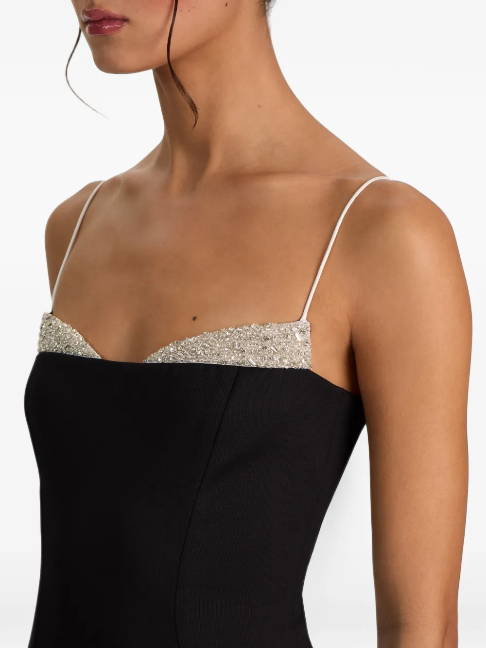 alice + olivia Hallie crystal-embellished maxi dress Zwart