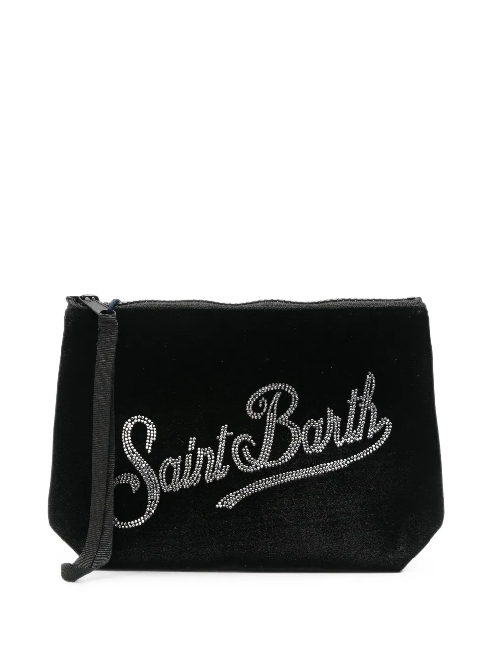MC2 Saint Barth Aline velvet clutch bag Zwart
