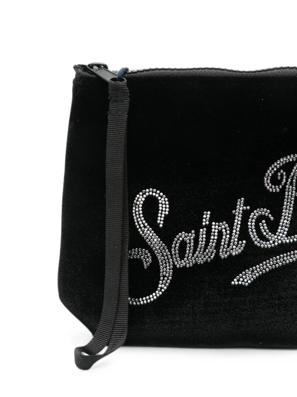 MC2 Saint Barth Aline velvet clutch bag Zwart