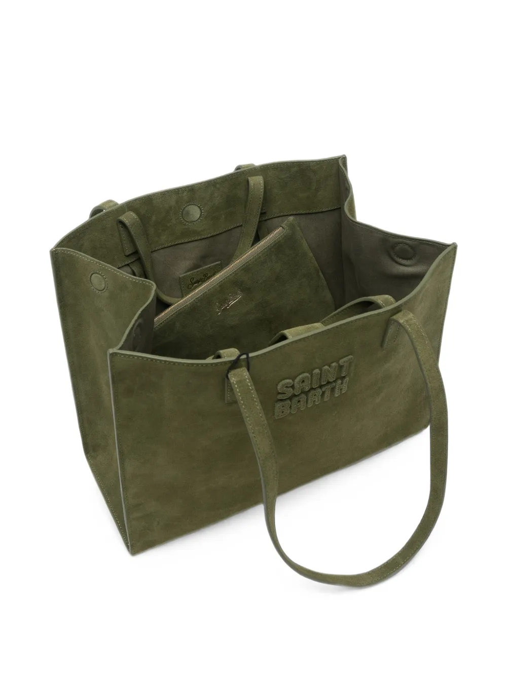 MC2 Saint Barth Joba suede tote bag Groen