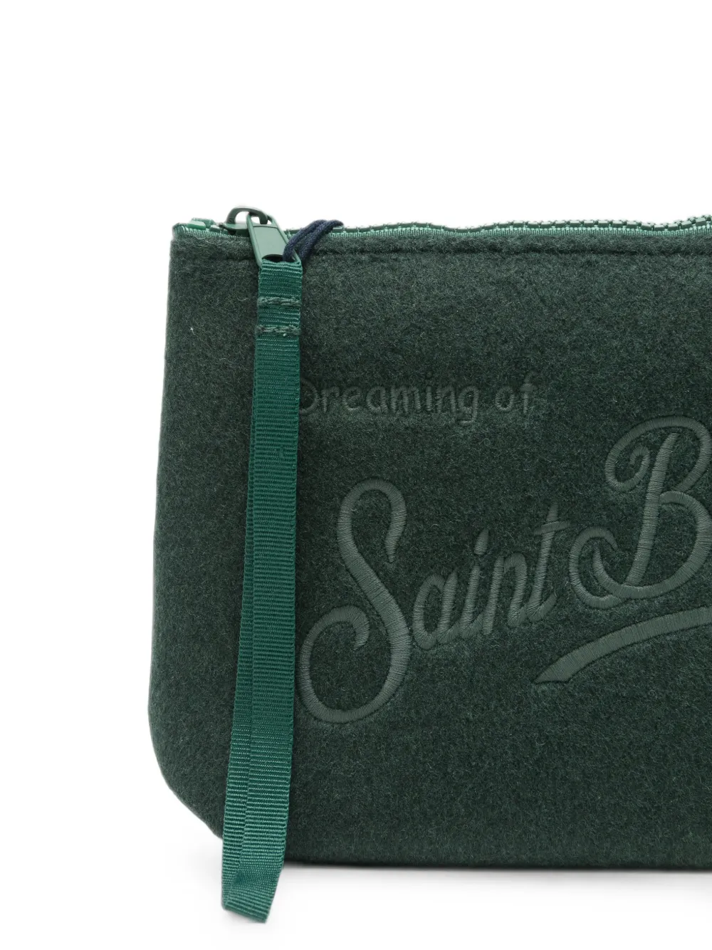 MC2 Saint Barth Aline clutch met borduurwerk Groen