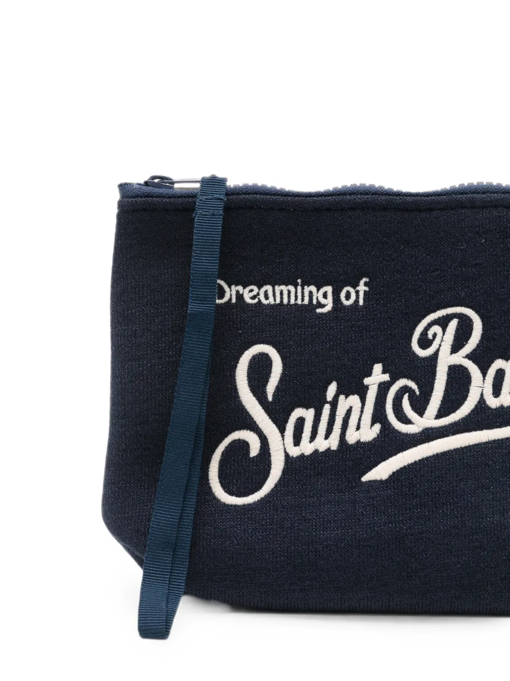 MC2 Saint Barth Aline clutch met geborduurd logo Blauw