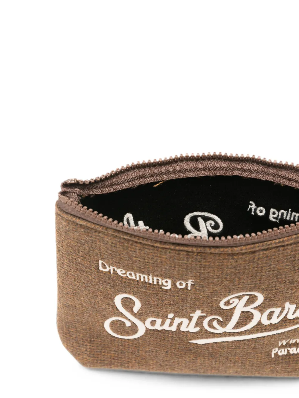 MC2 Saint Barth Aline geruite clutch Bruin