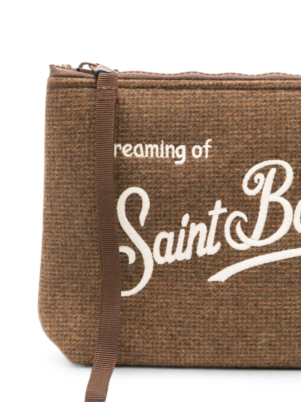 MC2 Saint Barth Aline geruite clutch Bruin