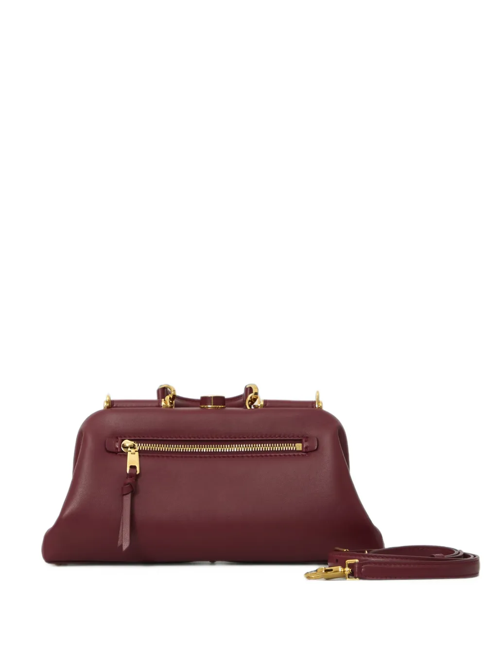Dolce & Gabbana logo-print leather shoulder bag - Rosso