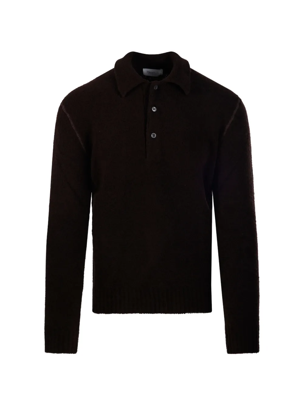 Diana Studio Button-fastening Polo-collar Sweater In Black
