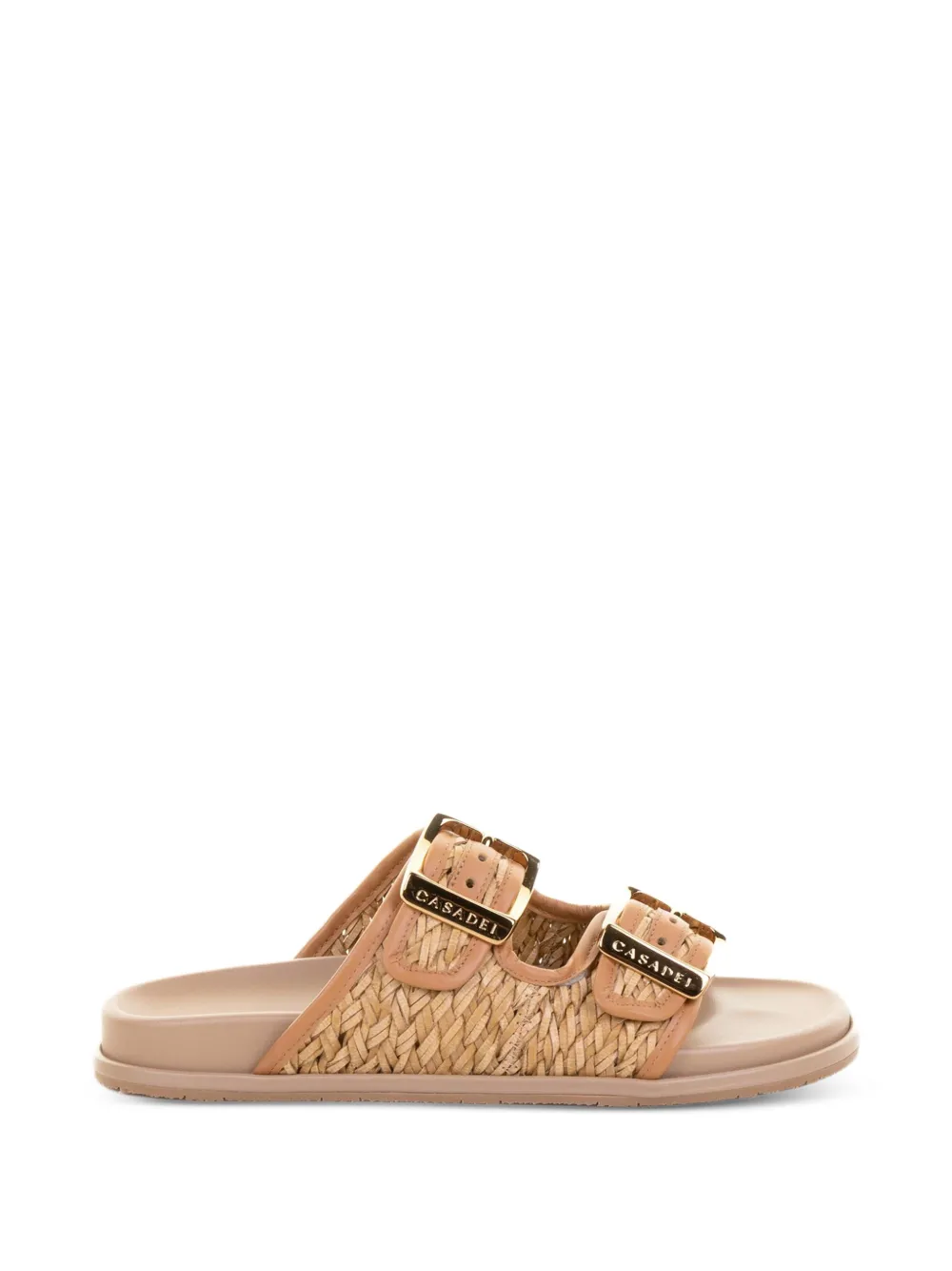 Casadei Birky buckle-fastening woven flat sandals