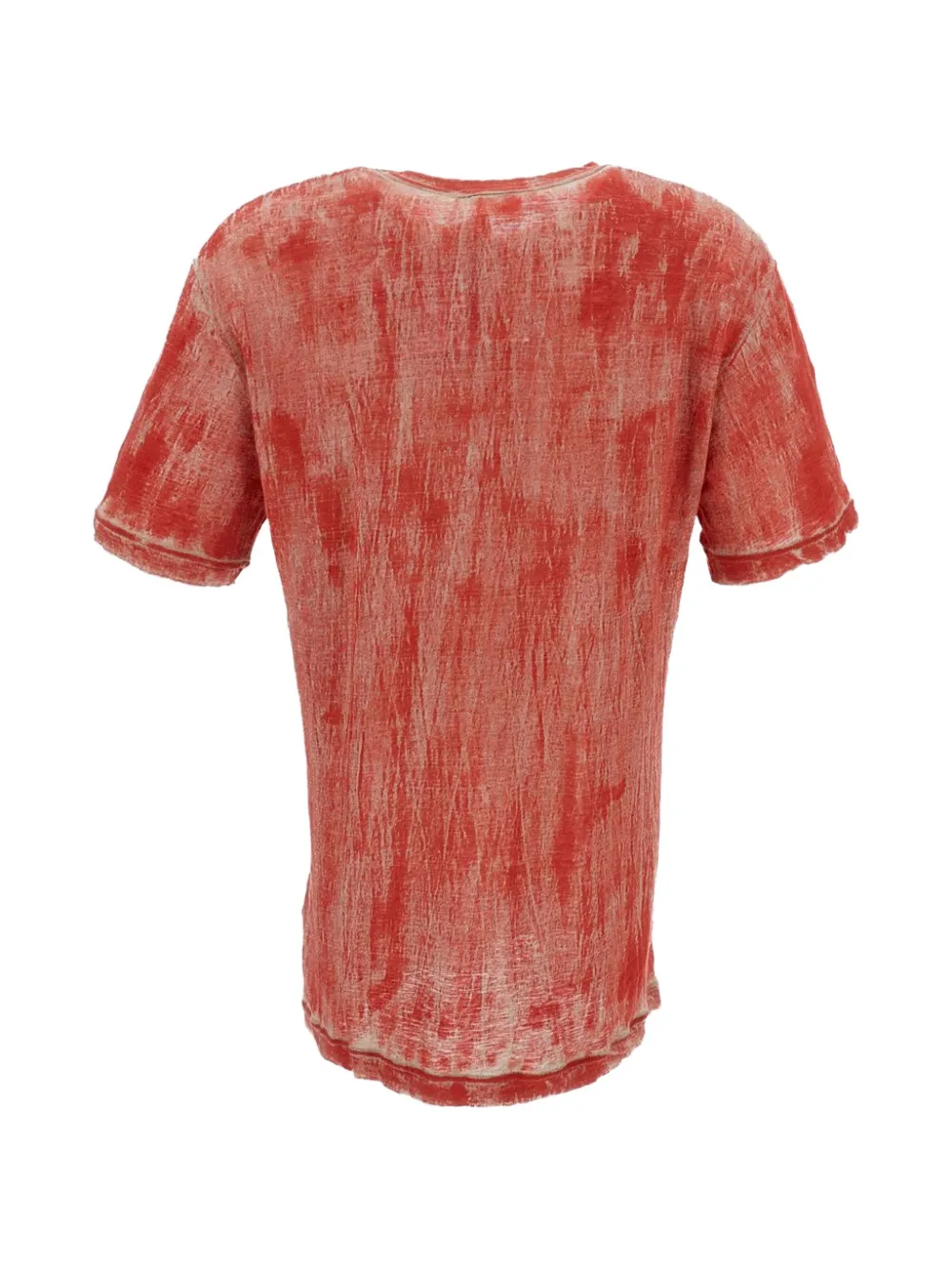 Comme Des Garçons Linnen T-shirt met gerafeld effect Oranje