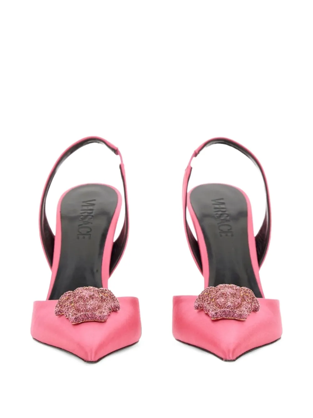 Versace La Medusa slingback heeled pumps Roze