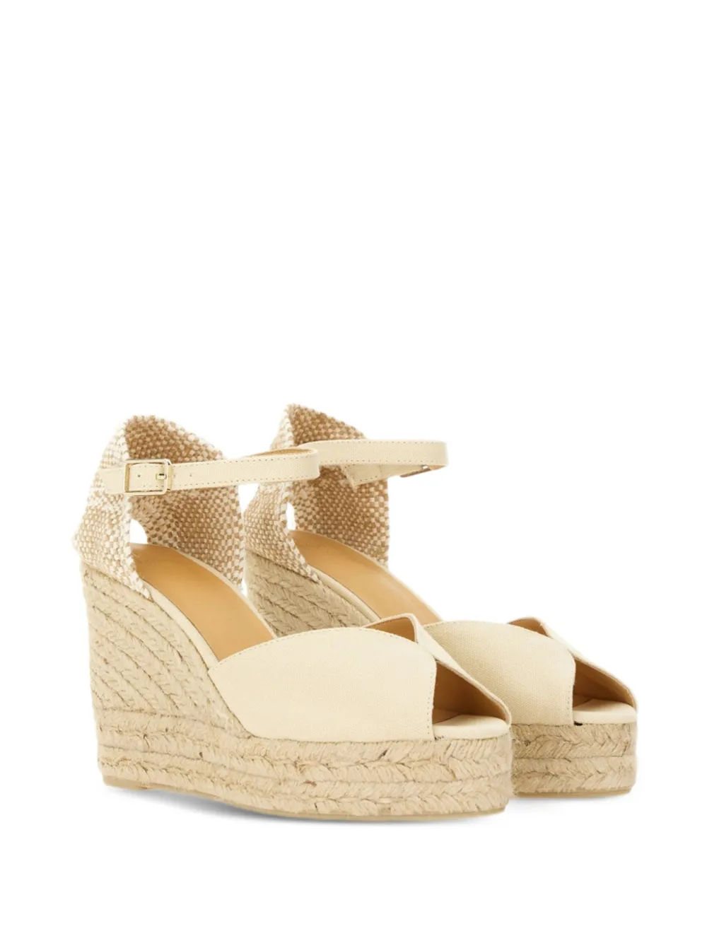 Castañer Chiarita wedge heeled espadrilles Beige