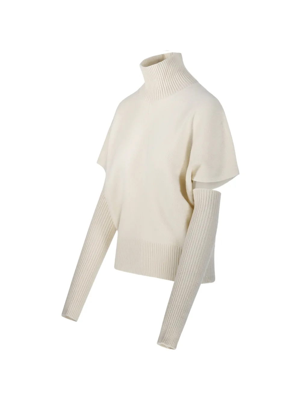 Federica Tosi cut-out roll-neck sweater Beige