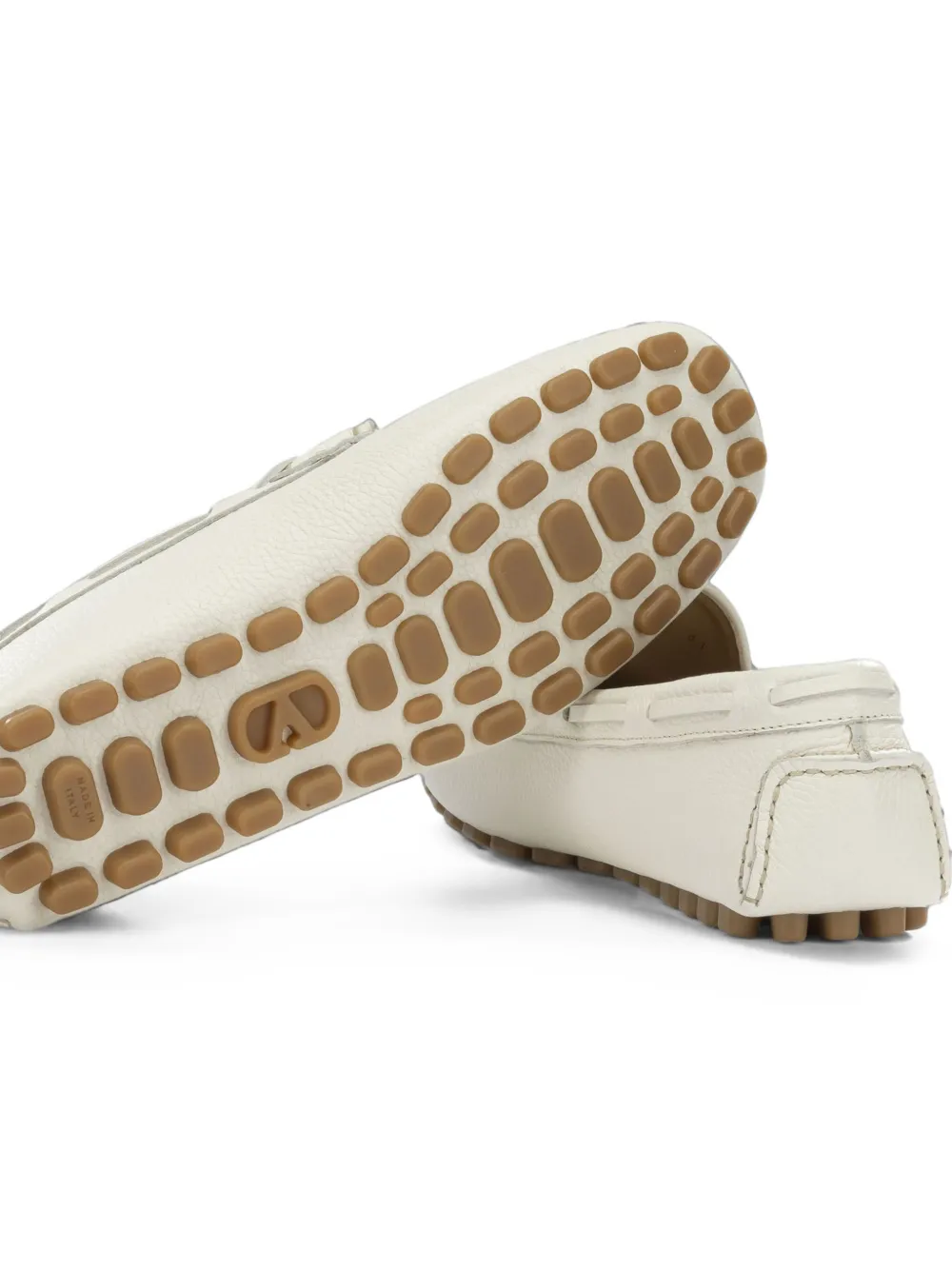 Valentino Garavani leather loafers Wit