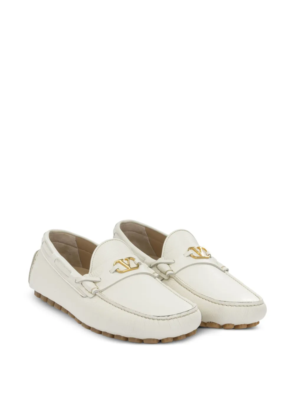 Valentino Garavani leather loafers Wit