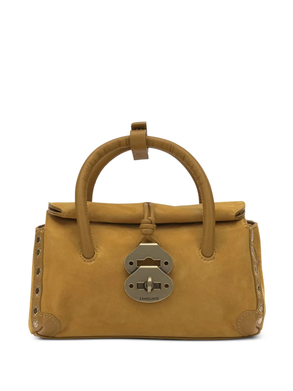 Zanellato baby Dotta stud-embellished suede tote bag