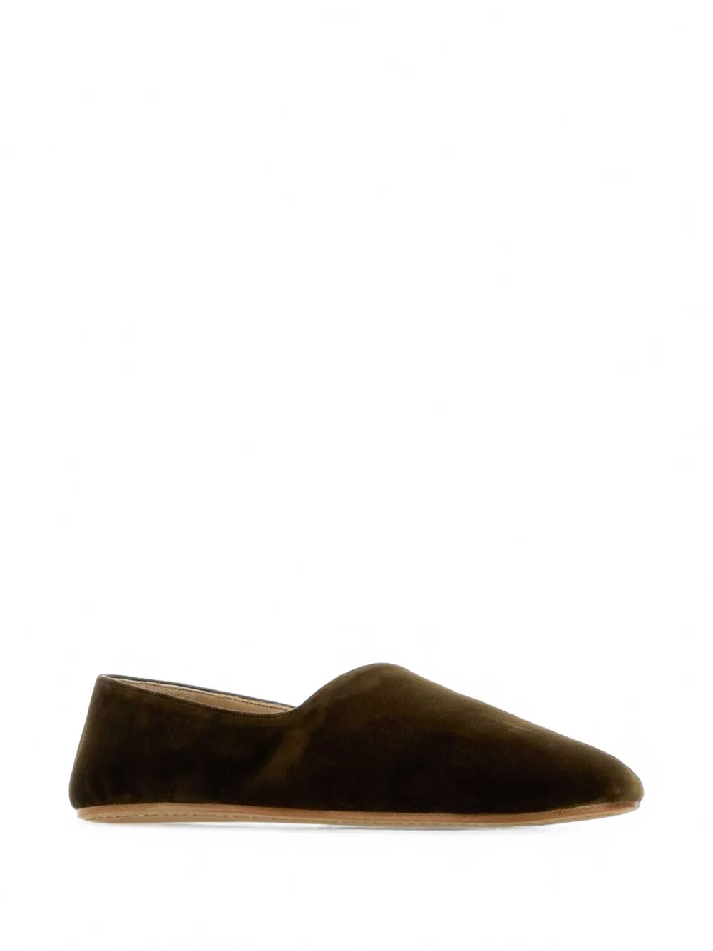 The Row Ponti Velvet Ballet Flats in Brown, view 2