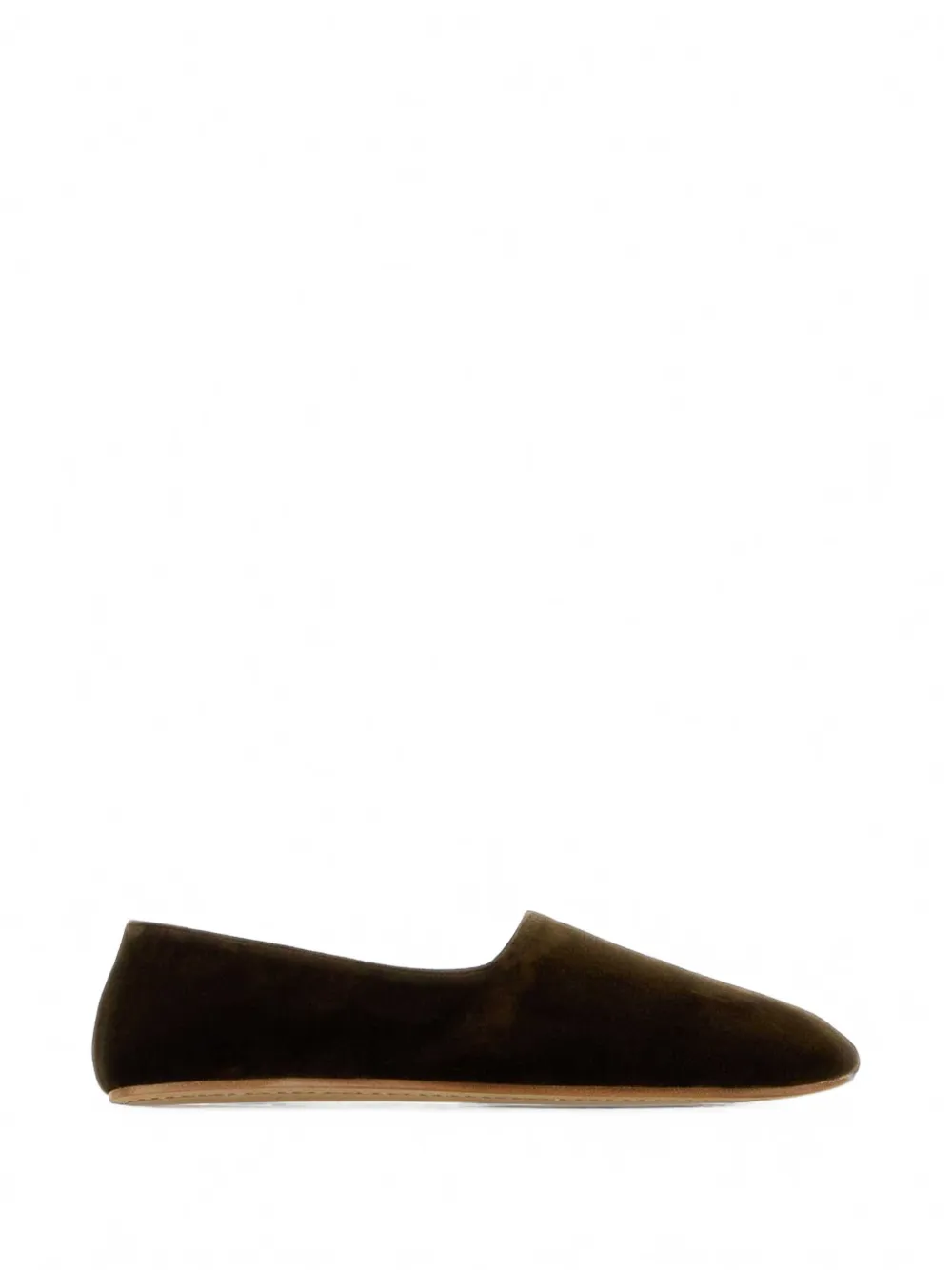 The Row Ponti velvet ballet flats - Marrone