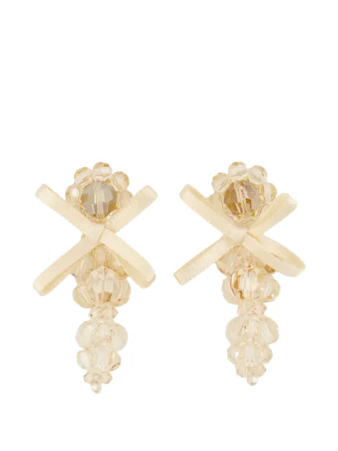 Simone Rocha Petite Bow crystal-embellished earrings