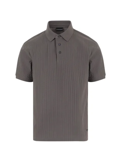 Emporio Armani textured polo shirt