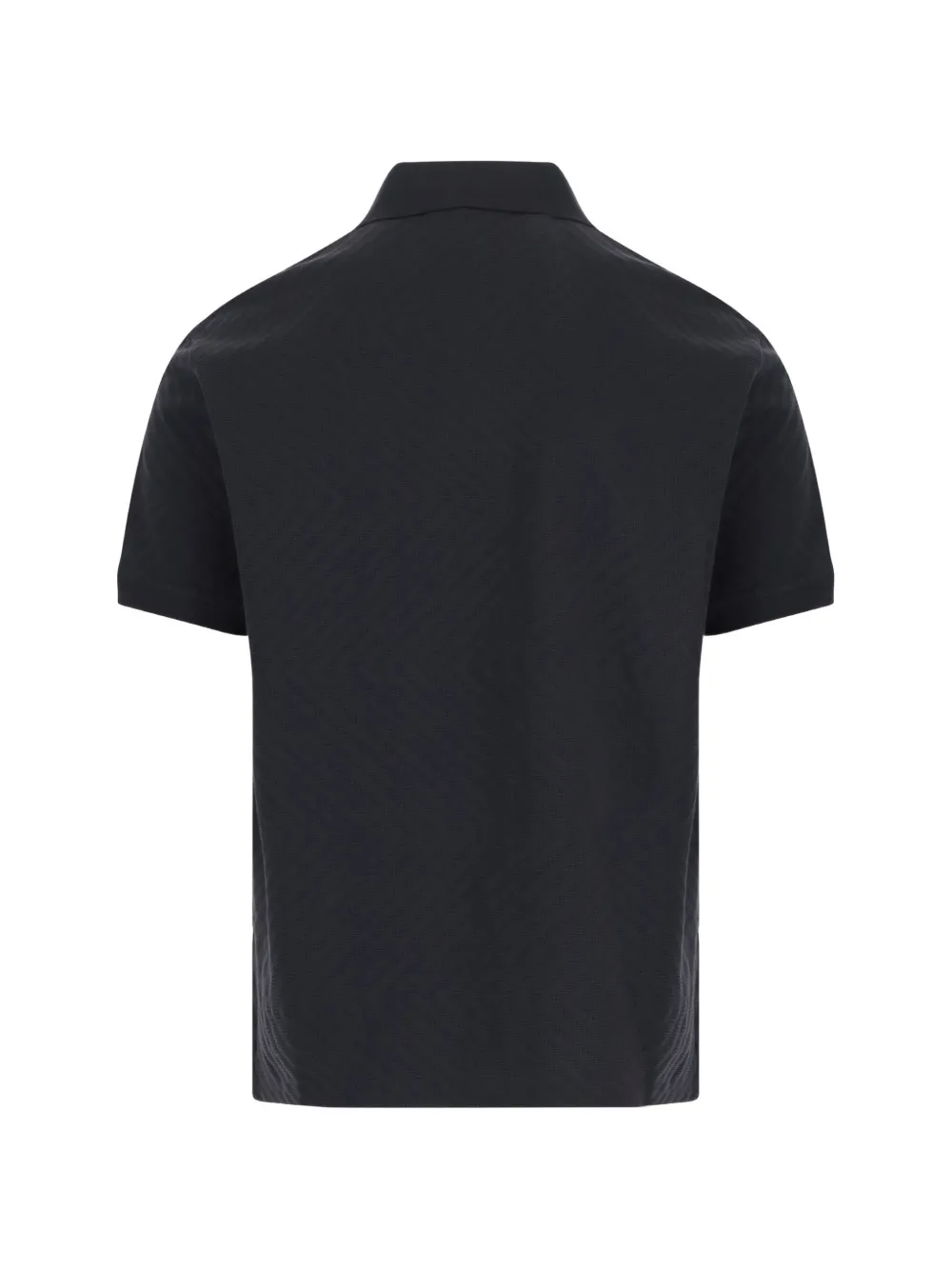 Emporio Armani Katoenen poloshirt met chevron-patroon Zwart