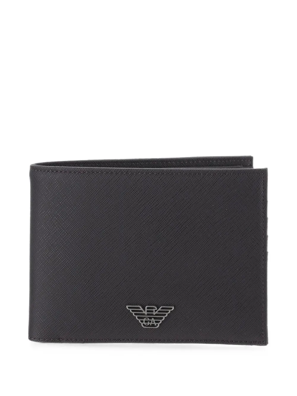Emporio Armani Regenerated Saffiano bifold wallet - Marrone