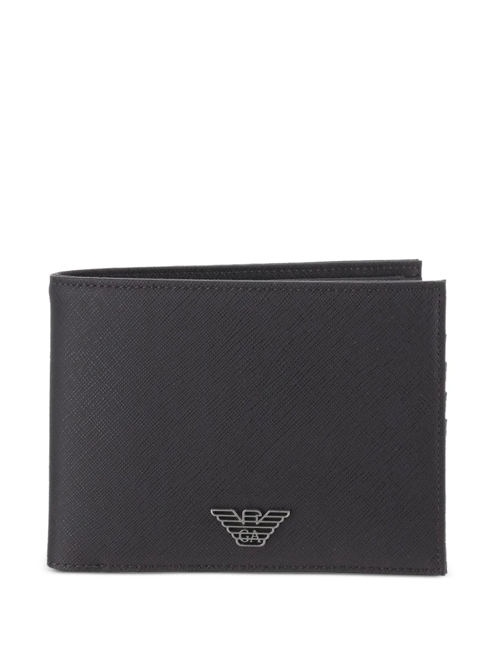 Emporio Armani Regenerated Saffiano bifold wallet - Marrone