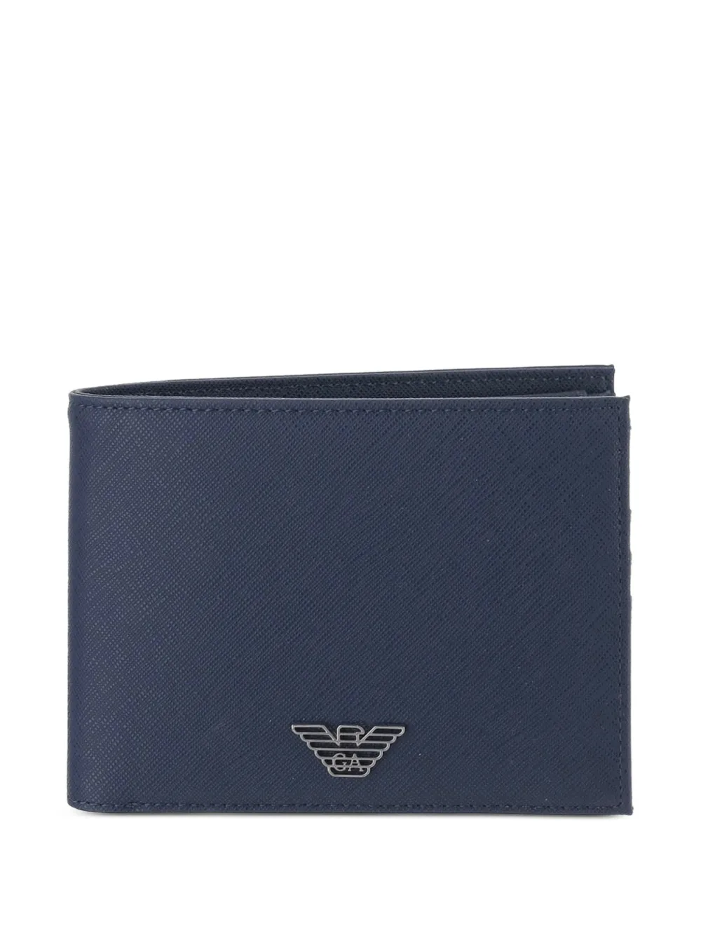 Emporio Armani logo-plaque bifold wallet - Blu