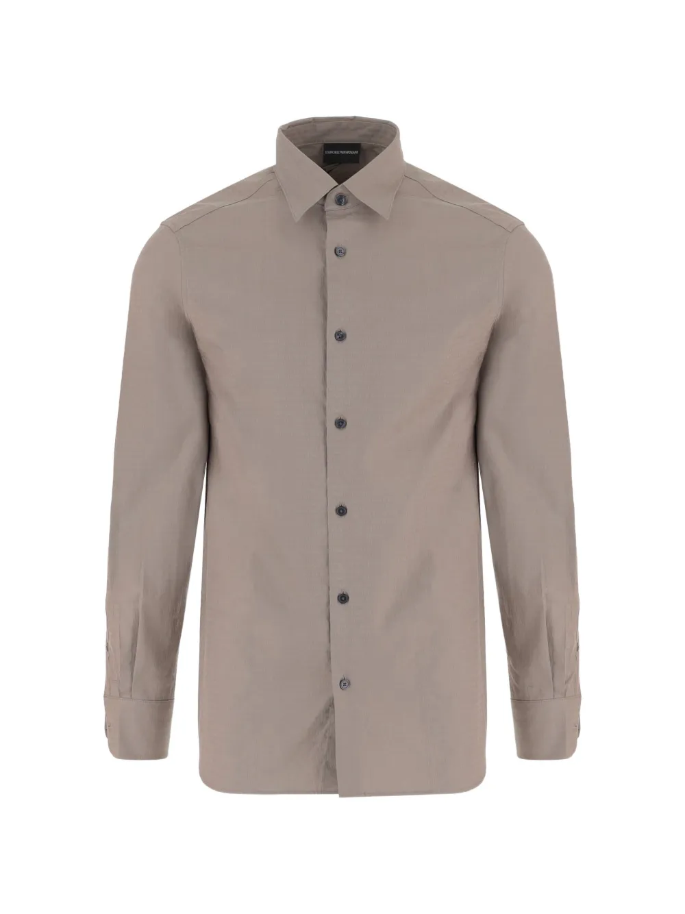 Emporio Armani logo-jacquard long-sleeve shirt - Nude