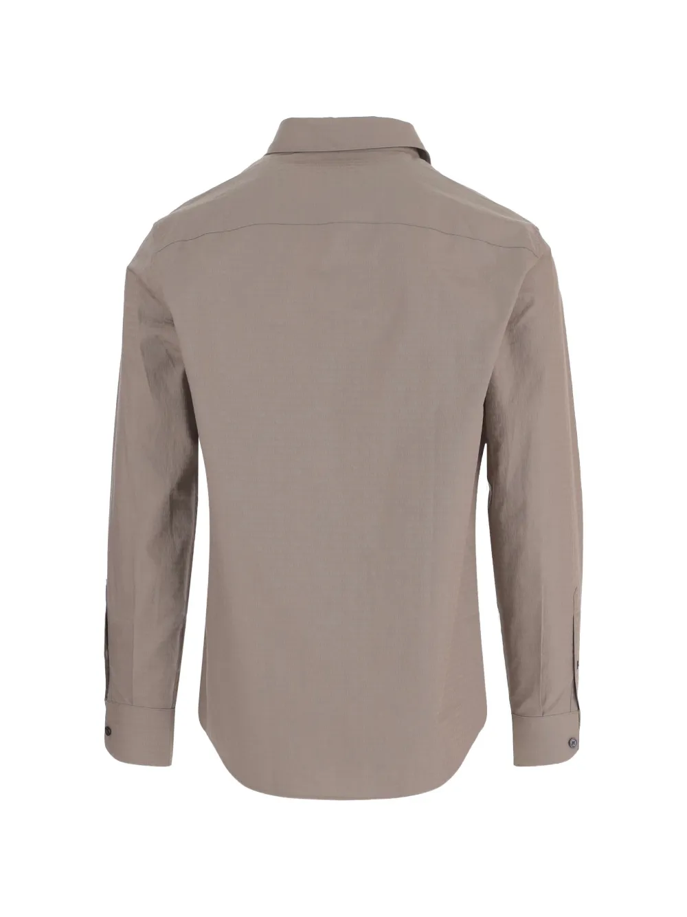 Emporio Armani Overhemd met logo-jacquard Beige