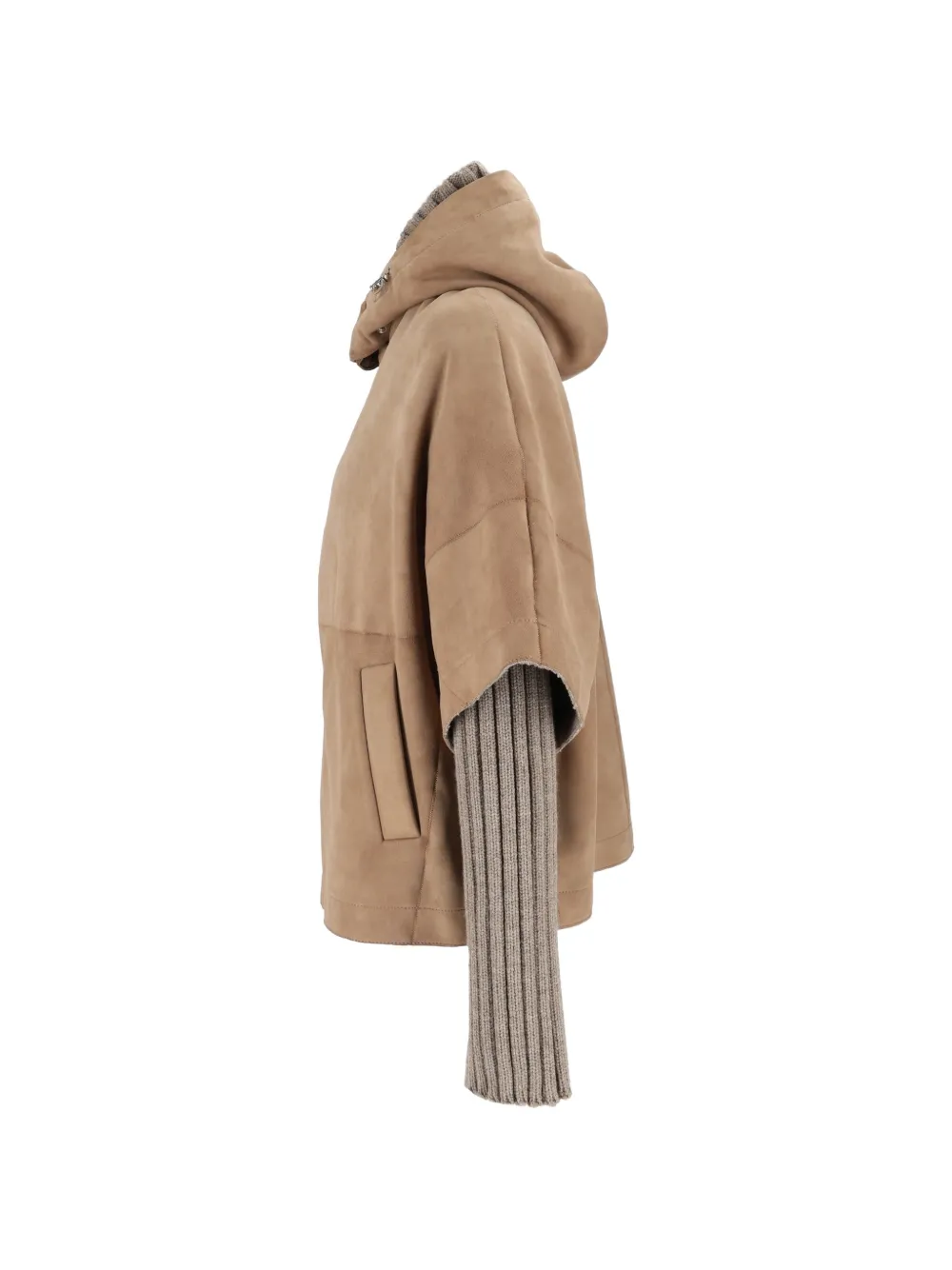 BULLY Suède jack met capuchon Beige
