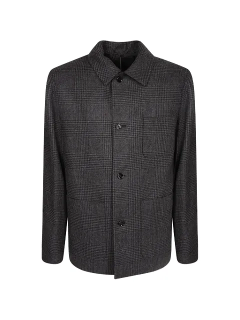 Lardini check -pattern long-sleeve overshirt
