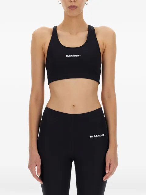 Jil Sander logo-print cropped top