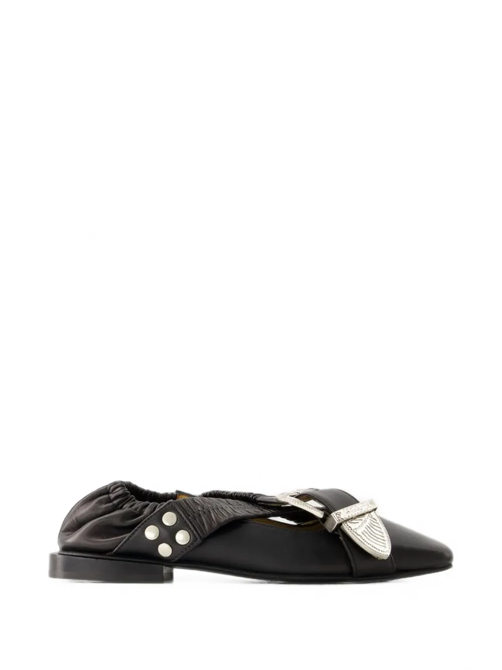 Toga Pulla buckled ruched flats · 36