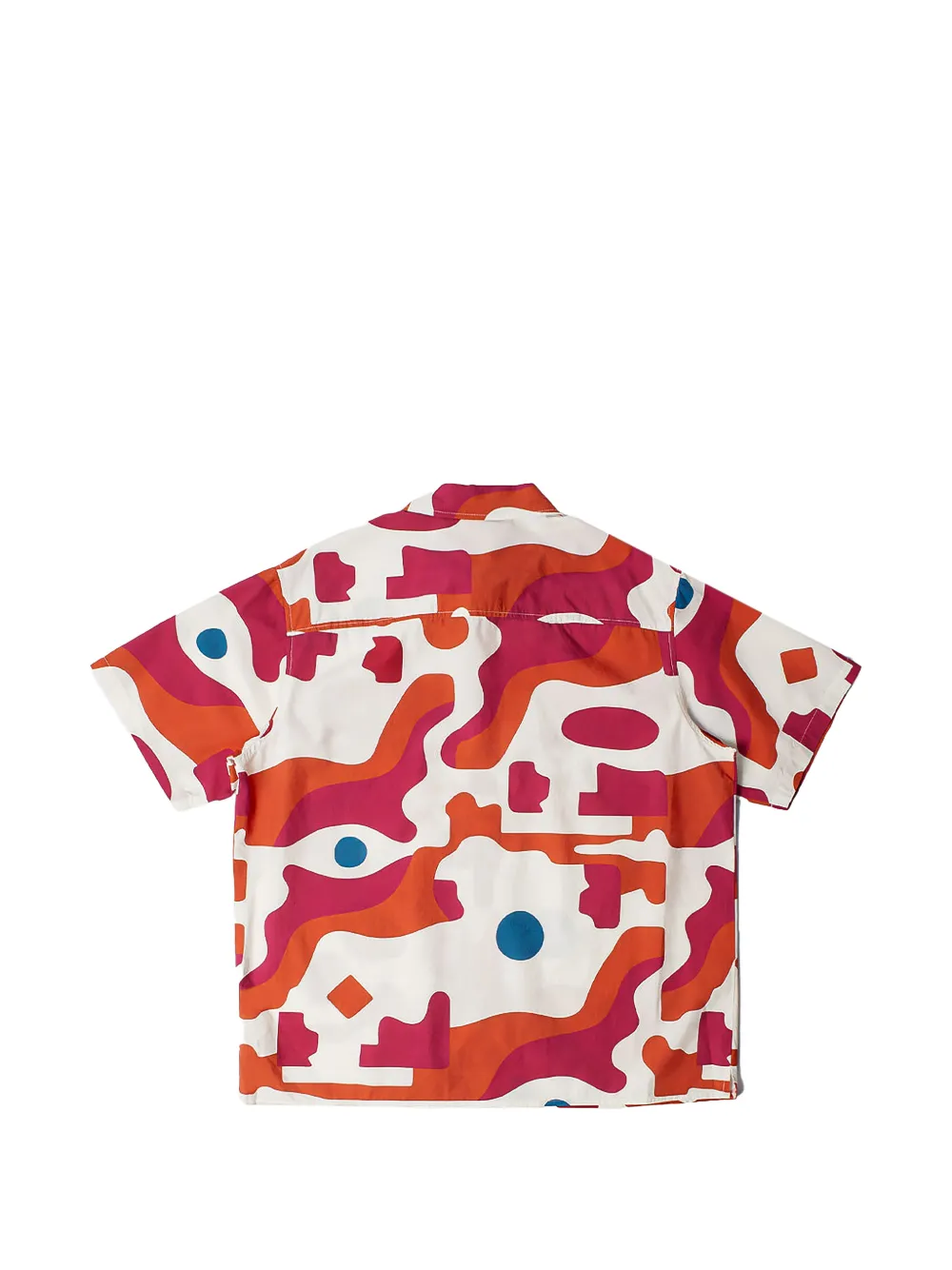 BY PARRA Abstract Mountain overhemd met korte mouwen Beige