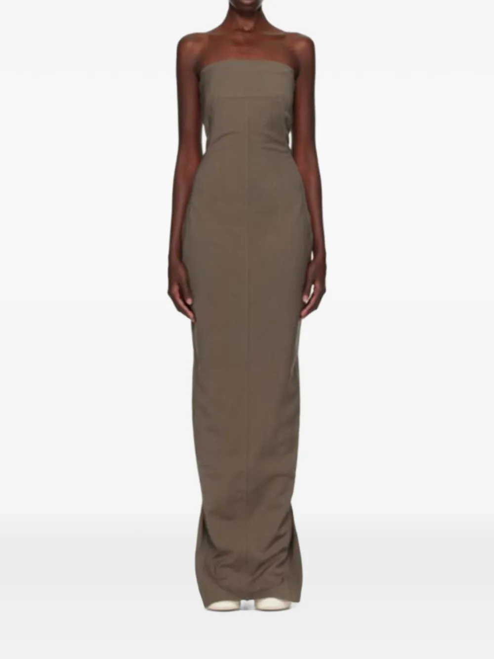 Rick Owens strapless panelled maxi dress - Grey