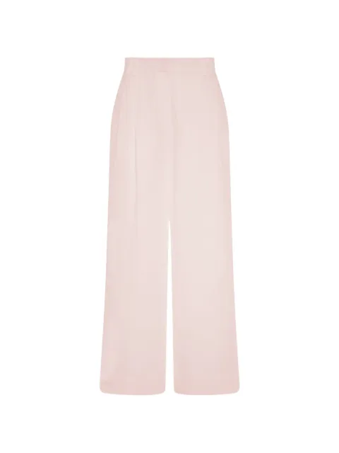 Another Tomorrow pleated linen tailored trousers
