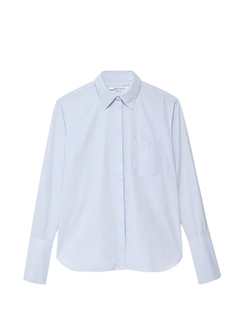 Another Tomorrow cufflink-detail poplin shirt