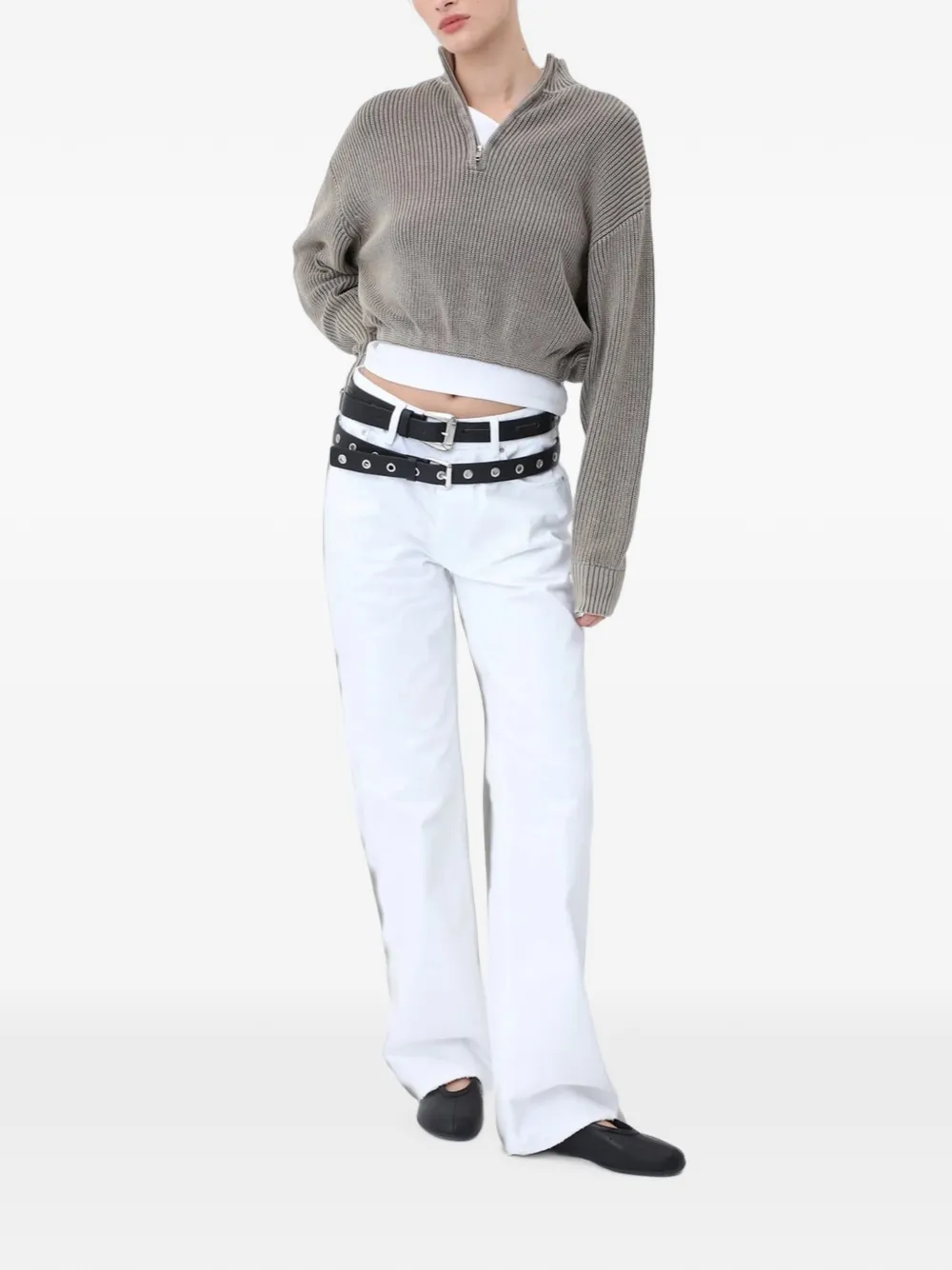 Won Hundred Bryn half-zip sweater Grijs