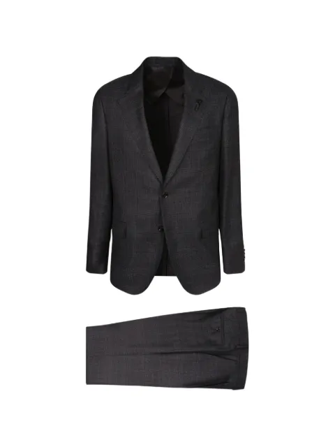 Lardini check-pattern single-breasted suit