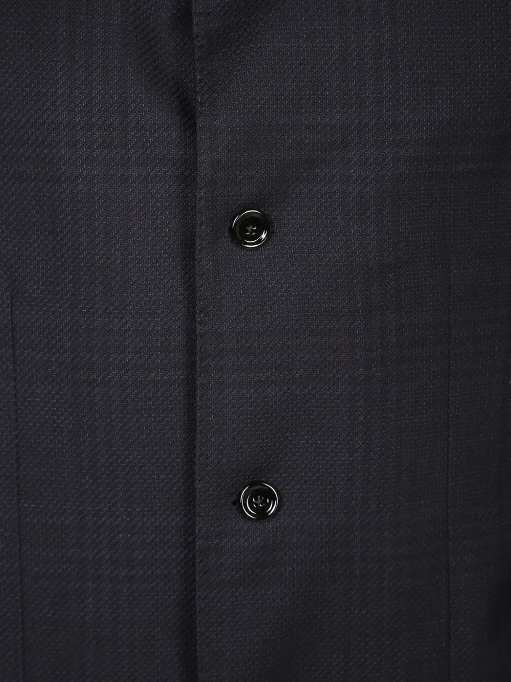 Lardini Geruit jack met ronde opstaande kraag Blauw
