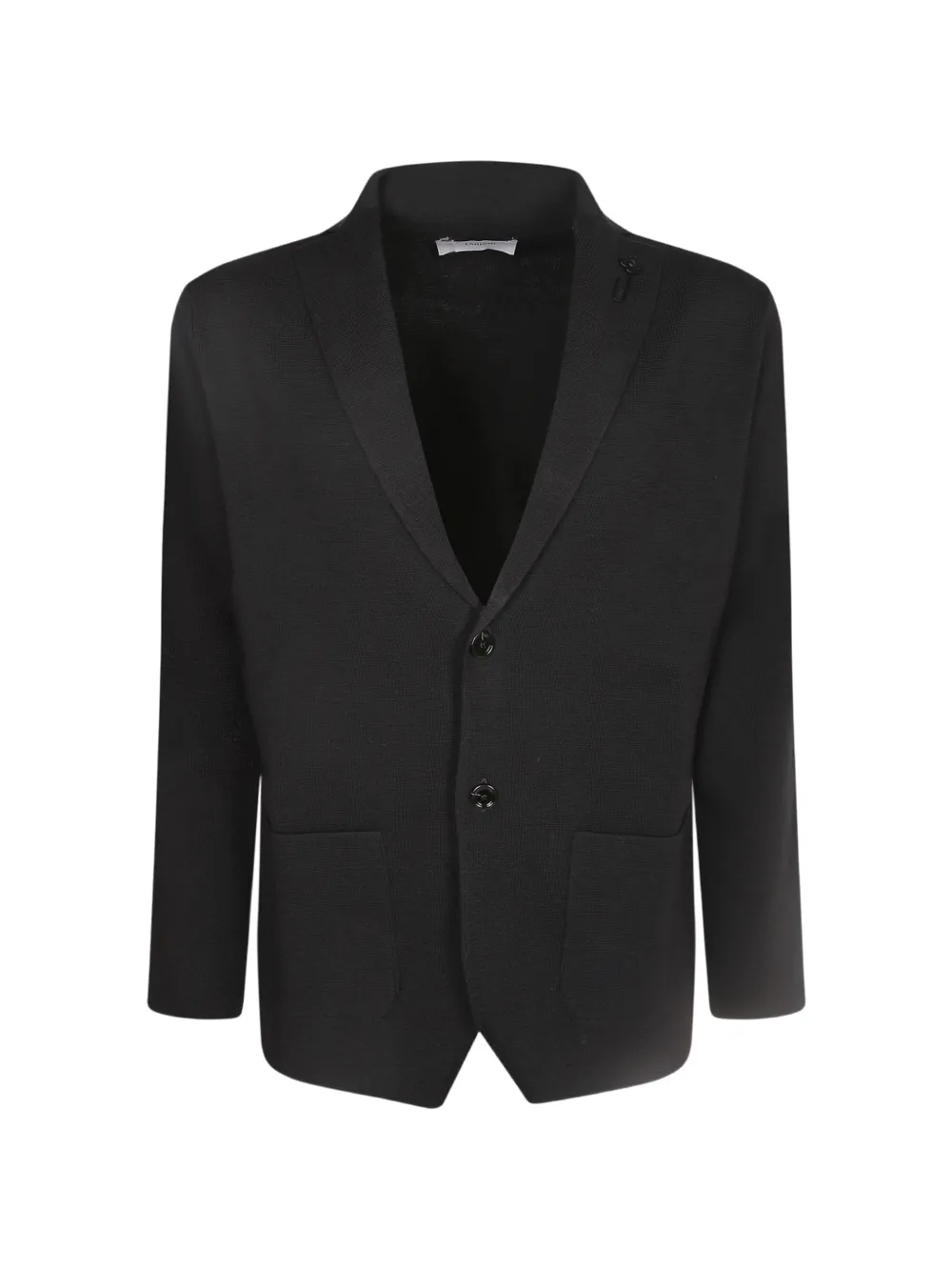 Lardini notch-lapel knitted cardigan - Black